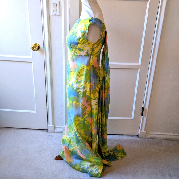 The House Of Bianchi Vintage Multicolor Floral Long Sleeve Dress - Picture 3 of 8